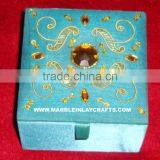Zari Embroidery Beaded Box thumbnail-1