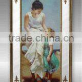 Framed Oil Painting,women Portrait Oil Painting for Home Decor
