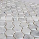MM-CV246 Inexpensive Decoration Natural Stone Hexagon Carrara Marble Mosaic Tile thumbnail-2