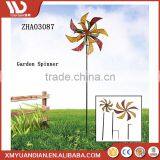 Spinner Double Wheel Flower Metal Craft Pinwheel 59 Inch Outdoor Decoration Ornament Garden Windmill thumbnail-1