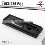 Aluminum Tactical Pen CNC Machined Black Coated CROWN BEZEL thumbnail-3