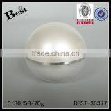 15 30 50 70g Ball Shape Round Acrylic Luxury Cosmetics Jar Pearl White Acrylic Jar thumbnail-3
