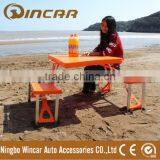 Plastic Folding Portable Picnic Chair and Table Set Outdoor Foldable Table thumbnail-2
