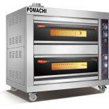 Gas Deck Oven 2 Deck 4 Trays Front Stainless Steel Body Gas Deck Oven thumbnail-1
