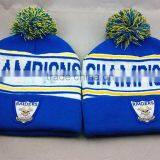 100%cotton or Wool or 100%acrylic Knitted Caps and Jacquard Beanies With Ball thumbnail-1