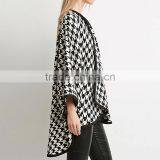 Women's Vintage Casual Oversized Batwing Print Cape Poncho Trench Coat Outwear thumbnail-2