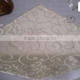 Morning-glory Pattern White Jacquard Poly Plain Napkin thumbnail-1