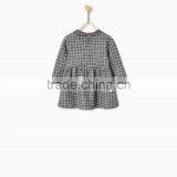 Latest Children Winter Plush Check Dress With Peter Pan Collar Design Children Girls Kids Clothes Garment 2016 HSD5797 thumbnail-3
