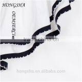 Fashion Baby Girls White & Navy Blue Ruffled Cotton Cutting Blouse Designs HST7741 thumbnail-5