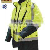 2in1 High Visibility Waterproof Jacket 2 Tone Parka thumbnail-1