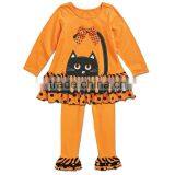 Baby/toddler Girls Cute Halloween Long Sleeve Black Cat Face Outfit Manufacturer thumbnail-1