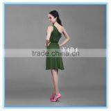 Fashion Handmade Smocking Sexy Chiffon Women's Evening Dress 2016 thumbnail-3