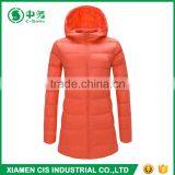 Popular Style Colorful Winter Shiny Ladies Long Down Jacket With Hood thumbnail-4