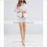 New Design Stripe Shorts And Long Sleeve Set Women Pajamas thumbnail-2