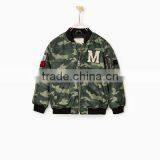 Custom Boys Camo 100% Polyester Bomber Jacket for Kids thumbnail-4