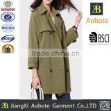 2015 High Quality Customized Spring Ladies Long Cotton Coat thumbnail-1