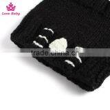 Hotsale Newborn Baby Crochet Knit Costume Baby Photo Props Black Cat and Scarf 2pcs Sets thumbnail-4