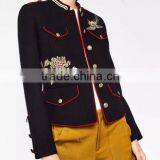 Runwaylover EY1033C Europe Design Retrostyle Floral Printed Flower Embroidery Lady Jacket Thicken Woman Coats thumbnail-2