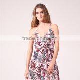 V-neck Thin Straps Jungle Printed Ruffled Hem Wraparound Maxi Dress thumbnail-4