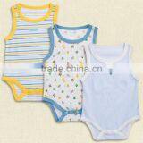 High Quality Custom Printing no Sleeve Baby Clothes Romper thumbnail-2