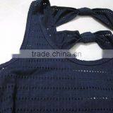 Guangzhou Shandao OEM Wholesale Casual Summer 95% Cotton 5% Spandex Breathable Quick Dry Fitness Women Bow Back Tank Top thumbnail-4