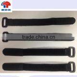 Black colour nylon Hook & Loop Tape adjustable cable ties