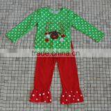 Winter Custom Children Red Xmas Outfits Set Baby Girls Christmas Clothes thumbnail-6