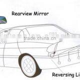 Mini LED Display Car Wireless Rearview Mirror Parking Sensor System thumbnail-5