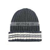 High Quality Black Long Mens Beanie Custom Beanie With Woven Label thumbnail-1