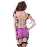 Transparent Super Sexy Fat Women Babydoll With Black Open Cup thumbnail-3