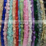 Multicolor Lace Stretch Floral Embroidered Polyester 3d Tulle Lace Fabric thumbnail-2