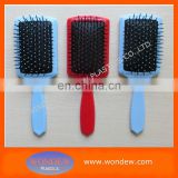 Plastic paddle hair brush for hair beauty and hair salon/paddle hairbrush/cushion hairbrush