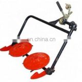 Two disc rotary lawn mower for walking tractor