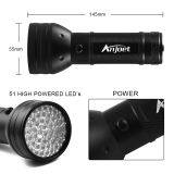 395nm Flashlight 51 Leds Ultra Violet Torch Light Lamp UV Led Blacklight Detector for Dog Urine Pet Stains and Bed Bug thumbnail-5