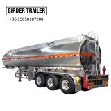 3 axles 45tons aluminum tanker semi trailer with engine