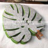 Graceful Leaf Shape Felt Fabric Table Dinner Mat thumbnail-2