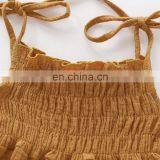 Newborn Linen Newborn Baby Girl Romper Bodysuit Ruffle Bowknot One-Piece Jumpsuit Outfit Clothes Summer thumbnail-5