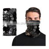 Wholesale Customized Seamless Multifunctional Headwear Outdoor Sports Soft Black Neck Gaiter Tube Bandana Face Mask thumbnail-1