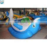 Animal Shape Kid Ride/ Inflatable Whale Rider With Printed Inflatable Swimming Toy Dolphin thumbnail-2