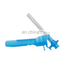 Disposable safety hypodermic with safety needles butterflies safety needles