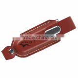 Full Capacity 1gb-64gb Various Colors Embossed Logo Leather USB Flash Drives thumbnail-6