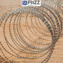 Double Spiral Cross Razor Barbed Wire Barrier With Concertina Coil for Border Line thumbnail-5