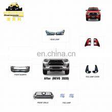High Quality Head Light Tail Lamp Body Kits Conversion Car Bumper for Hilux Revo 2016-2019 Upgrade To HILUX REVO 2021 thumbnail-2