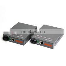 1 Pair Gigabit Fiber Optic Media Converter 1000Mbps Single Mode Single Fiber SC Port 20KM HTB-4100 Fiber Media Converter thumbnail-2