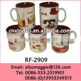 U Shape Persoanlized Daily Used Custom Print Porcelain Promotional Kids Soup Cup for Tableware