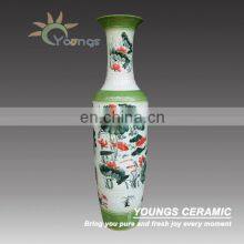 Asia Large Porcelain Green White Vase 71''H/80''H/88''H