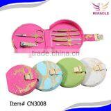 Round Case 6 Pcs Gold Color Girls and Women Unique Manicure Kits Quality Choice