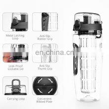 2021 BPA Free Juicer Water Bottle With Infuser Fruit Tritan Water Bottle Drinking Shaker Cup Bottles thumbnail-2