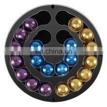 Wall Mounted Round Acrylic Coffee Capsule Holder With Magnets 20 Coffee Pods Holder for Kitchen Office