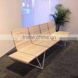 European Design Curve Plywood Waiting Chair Airport Chair Public Seating H63B-3F-V thumbnail-2